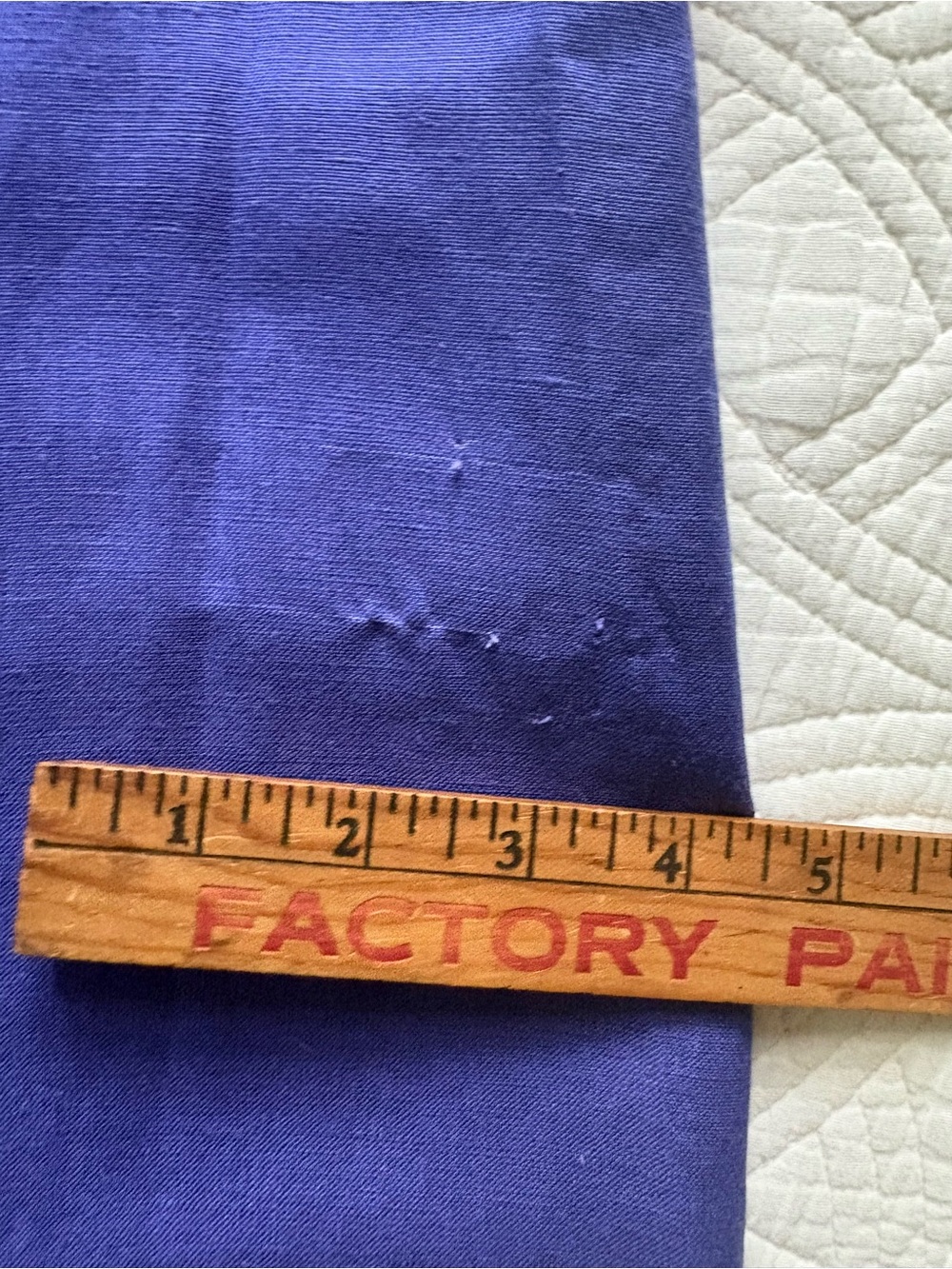 Vintage Linen Dress 12 Petite Indigo Iridescent Button Front - Picture 15 of 15